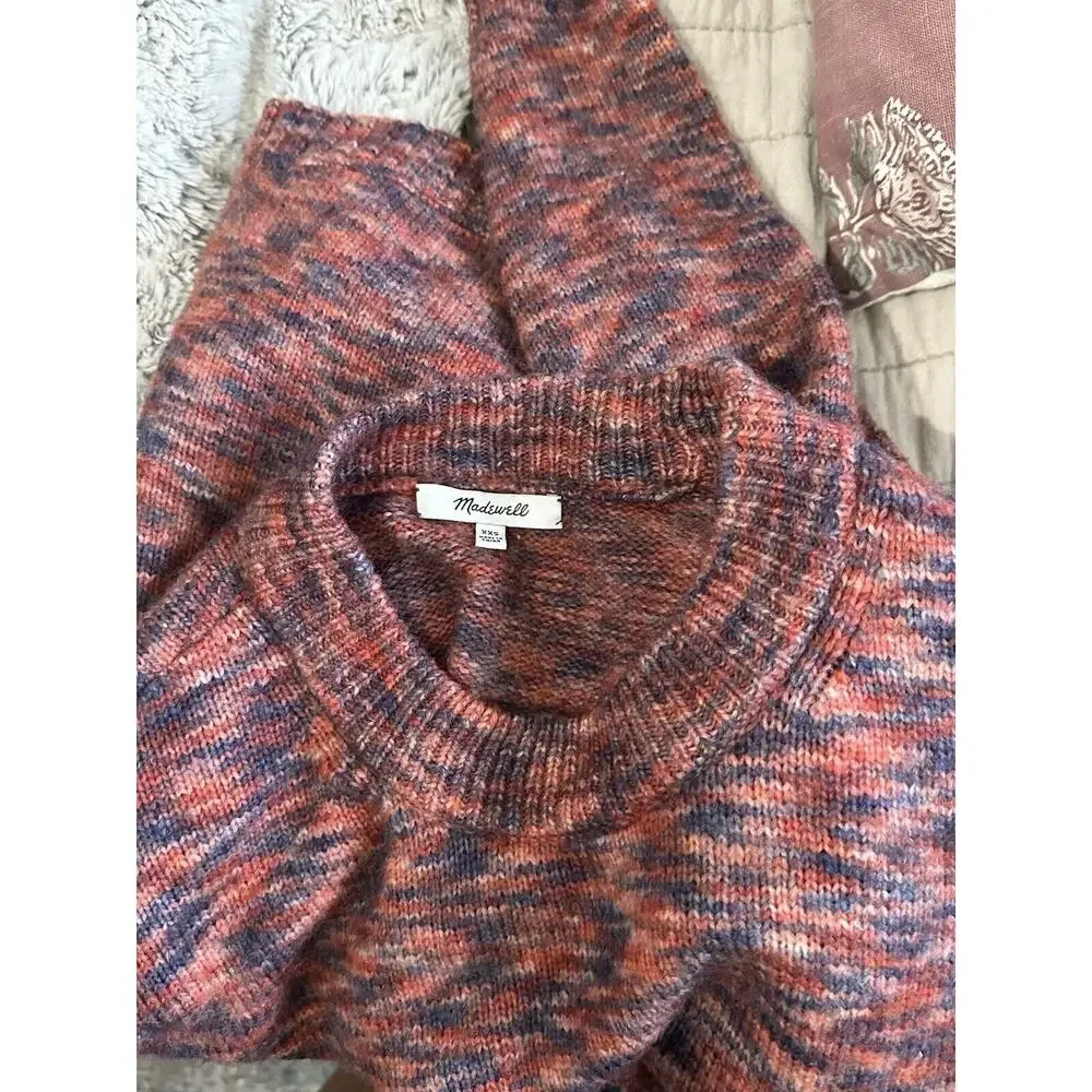 Madewell Space Dye Birchmont Side Button Pullover Sweater XXS - Picture 3 of 11